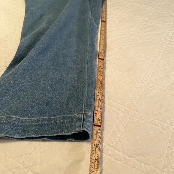 TALBOTS Sailor Jeans Women's 12 Wide Leg Stretch High Rise Nautical Mystic Blue - Picture 9 of 11